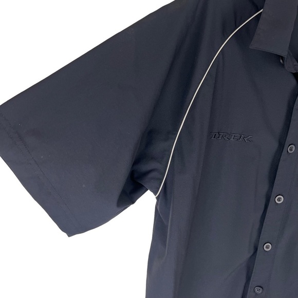 Trek Button Up Nylon Black Shirt Size M - Picture 4 of 9